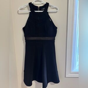 Le Chateau Black Mesh Detail Dress Size M